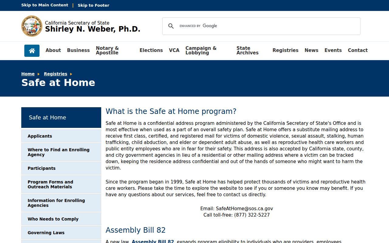 Butte County neighbors Safe at Home confidentiality information